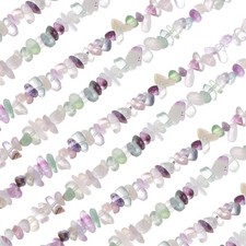 32 Inches 5-8mm Natural Colored Fluorite Gemstone Strand Light Blue/Purple