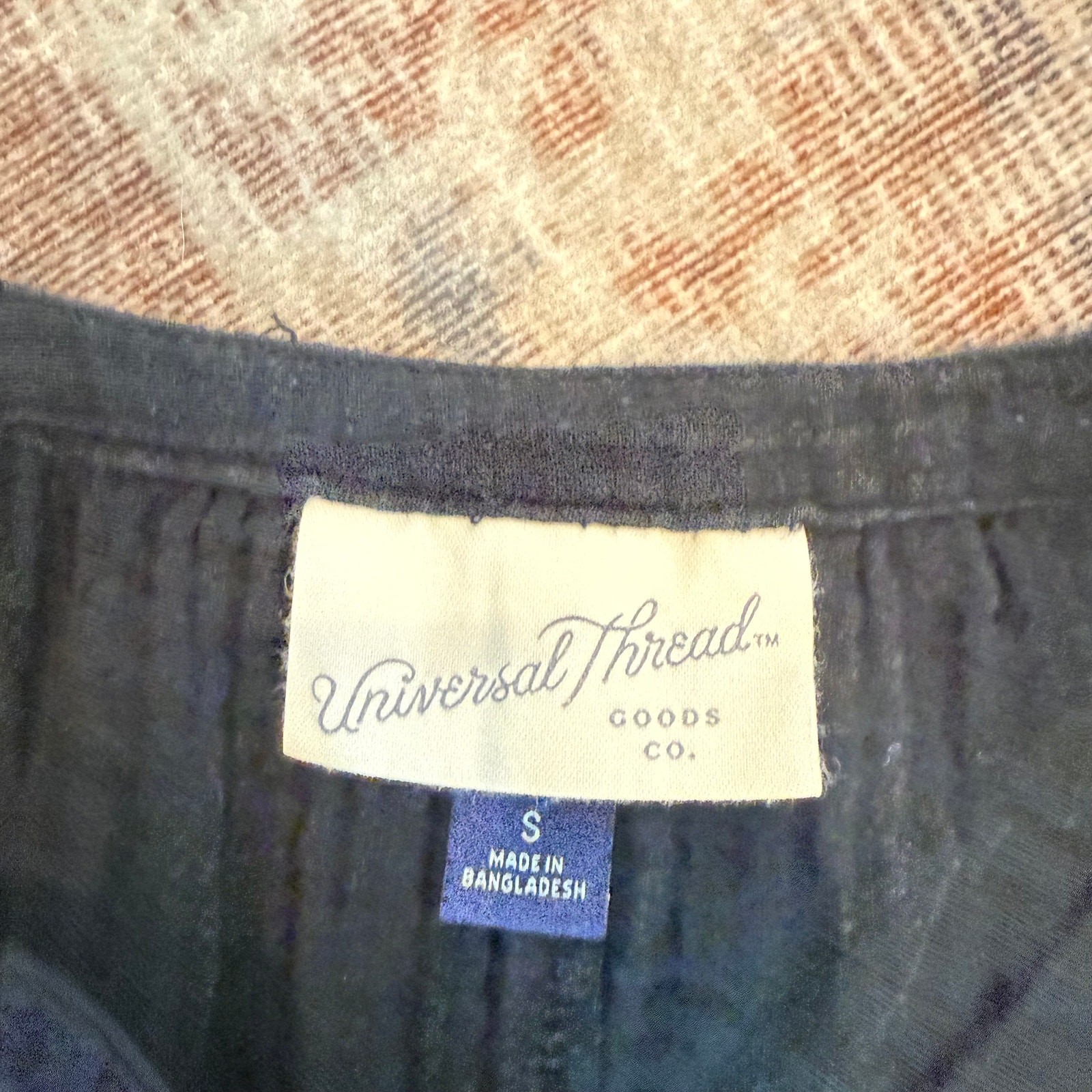 Universal Thread Black Cotton Short Flutter Sleev… - image 5