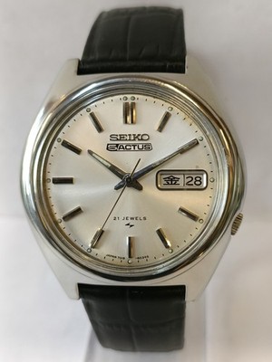 VINTAGE SEIKO 5 ACTUS 21J AUTOMATIC SILVER DIAL 7019-8010 JAPAN