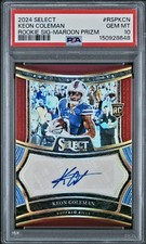 2024 Panini Select - Signatures Keon Coleman #RSP-KCN Maroon Prizm /75 (RC)