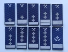 Set of 10 New Ukraine Ukrzaliznytsia Railway Rank Patches Hook-and-Loop Epaulets
