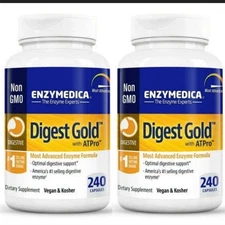 2PACK Enzymedica Digest Gold Advanced Support 240 Capsules Exp 12/2026