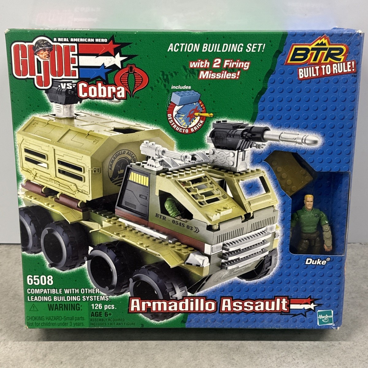 GI Joe BTR Armadillo Assault 6508 2003 Open Box Sealed Bags