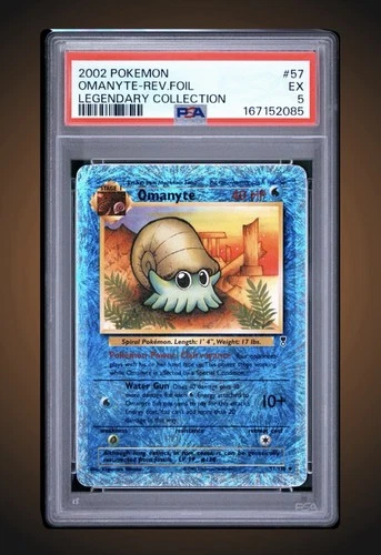 Omanyte Reverse Foil PSA 4 2002 Legendary Collection 57/110 Pokemon WOTC