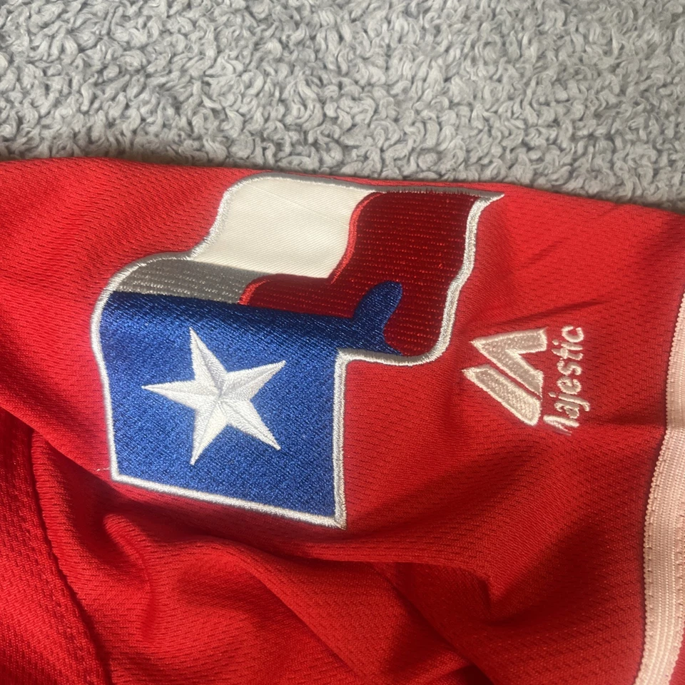 Camiseta de béisbol Cole Hamels Texas Rangers MLB para hombre talla 40 mediana majestuosa cosida Foto 4 de 4