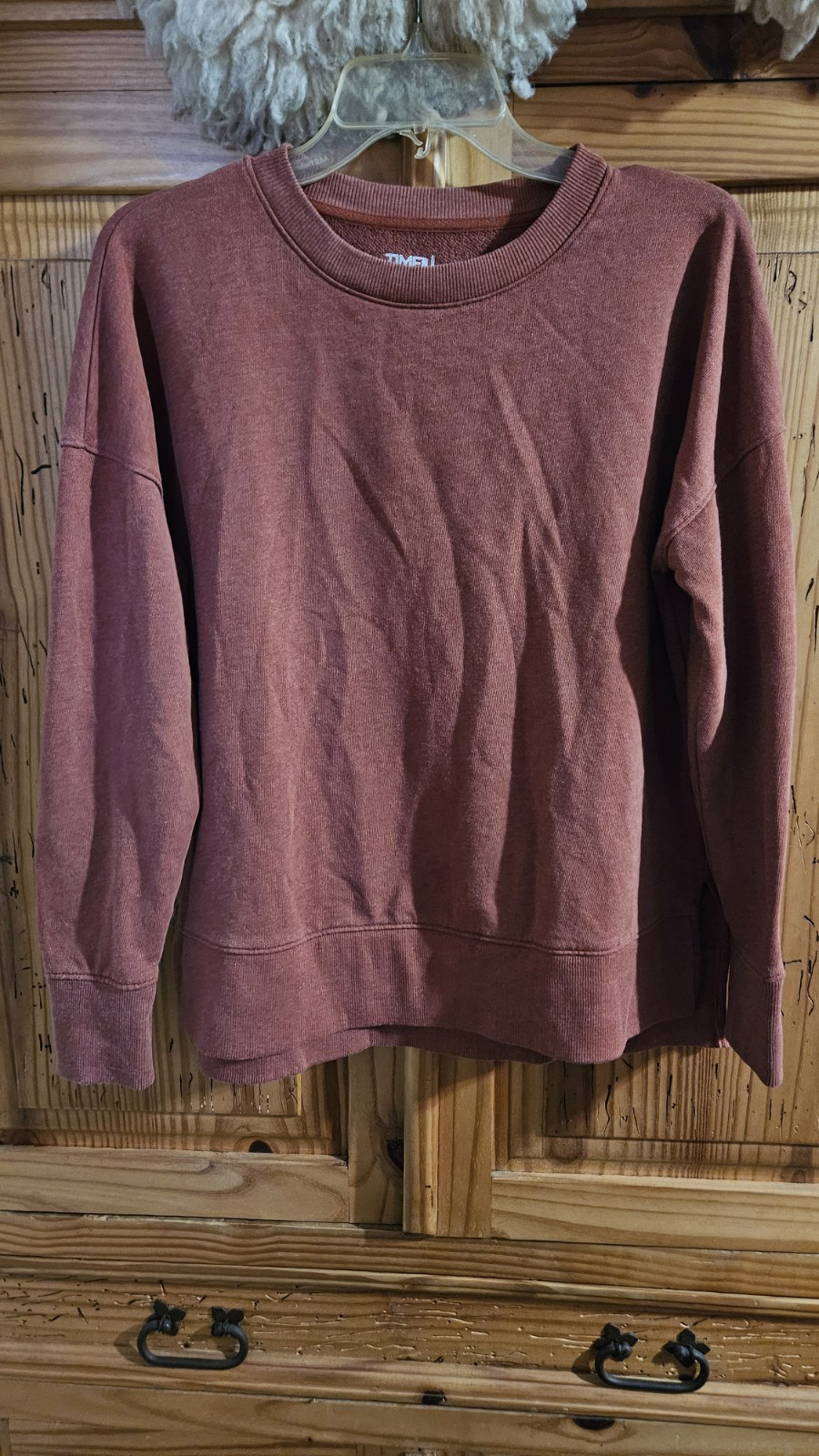 Women's Time & Tru Terracotta Orange Long Sleeve Sweatshirt Size S