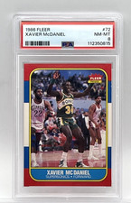 XAVIER MCDANIEL - 1986 NBA FLEER ROOKIE - PSA 8 NM-MT - SEATTLE SUPERSONICS