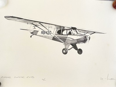 DAN WITKOFF- SPECIAL PRICE Piper Super Cub PA-18 Signed Limited Edition AIRPLANE