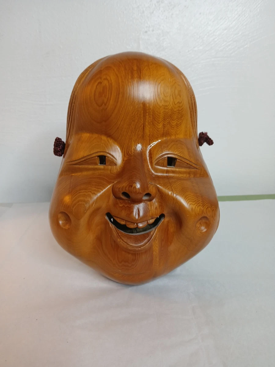 木制日本古董面具| eBay