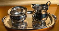 Rahmservice (Sahne Zucker Tablett) Hermann Waldstetten Sterling Silber HW
