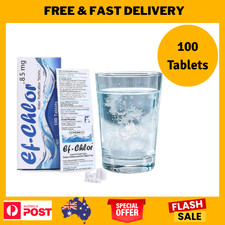 Ef-Chlor Water Purification Tablets 8.5Mg – 100 Tablets | Treats 100–200 Litres