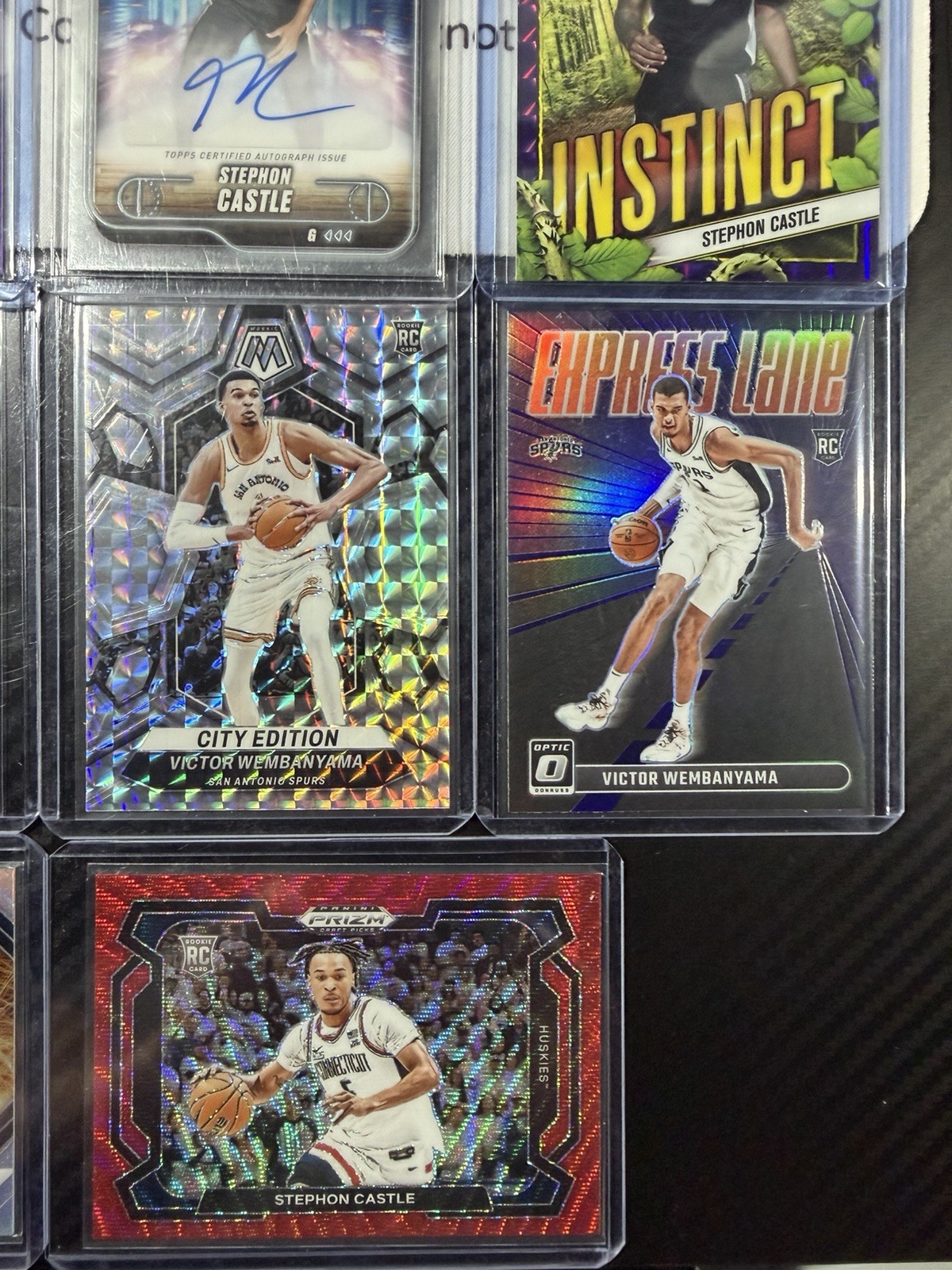 Spurs Lot Of  14; Victor Wembanyama RC & Stephon Castle RC Auto  +more Wemby view 9