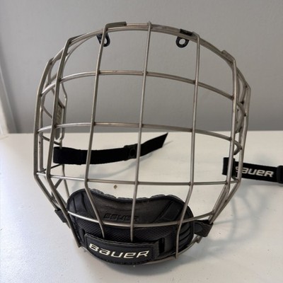 Bauer FM7500 True Vision Hockey Cage Size Large Face Mask Silver