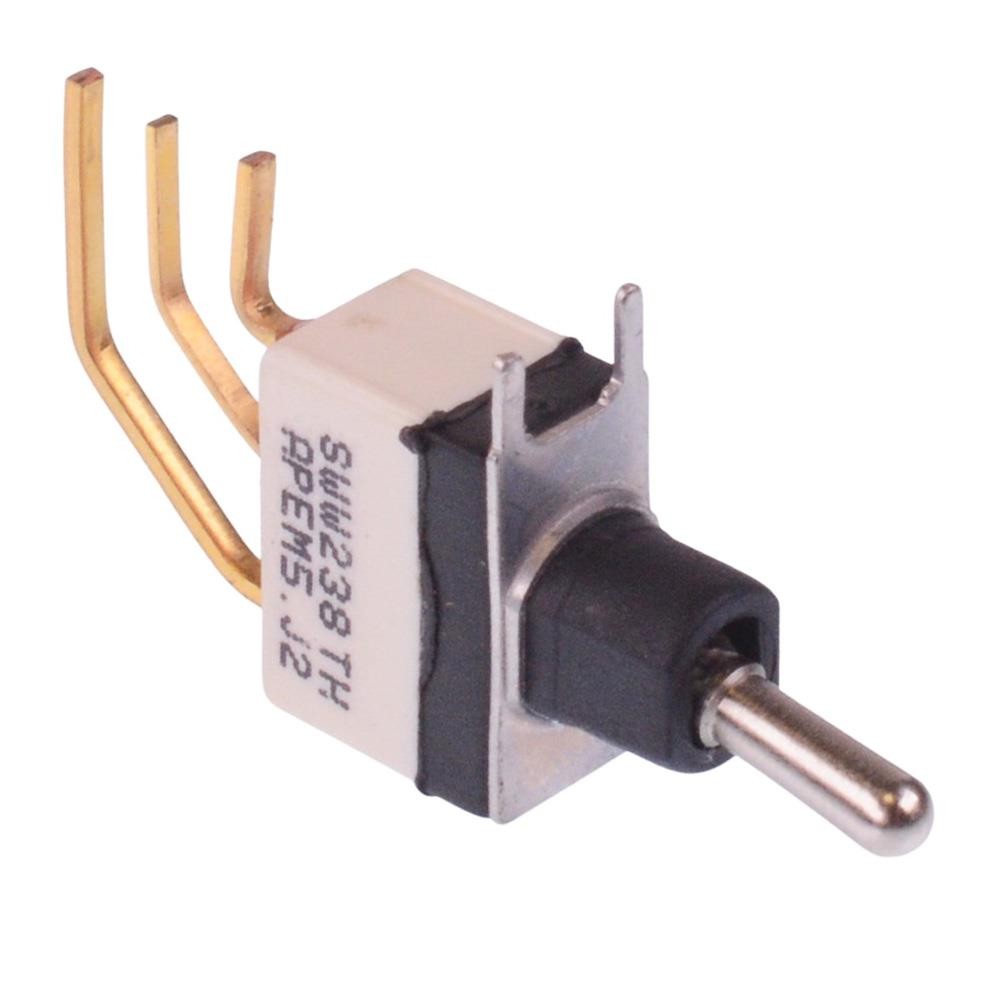 SWW238THCD-7 APEM On-Off-(On) Momentary PCB Miniature Toggle Switch SPDT 0.4A