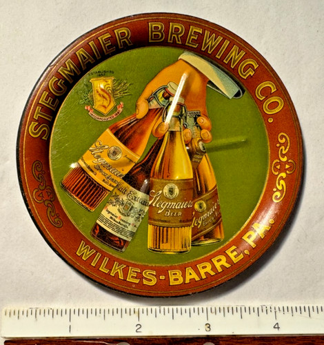 STEGMAIER BREWING CO PRE-PROHIBITION TIP TRAY 4 BOTTLES STUNNING!