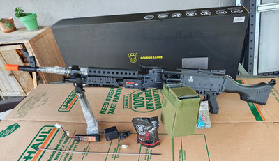 Lancer Tactical Full Metal M240 Airsoft AEG Squad Automatic MG Box Magazine