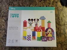 Disney Mickey And Friends Wooden Block Set 28 Pieces