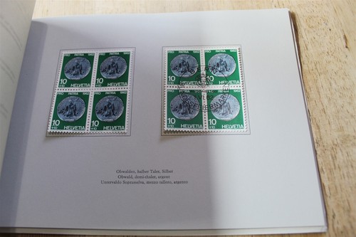 SWITZERLAND PTT PACK 1962 B313-317 BLOCKS OF 4 MINT/ USED CAT 26.80 PRO PATRIA - Picture 6 of 8