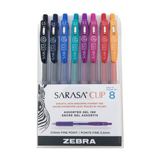 Color Assortis Zebra Sarasa Clip 8-Pack Assorted