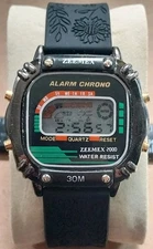 Vintage ZEEMEX 2000 Alarm Chrono Digital Quartz Watch New Band New Battery