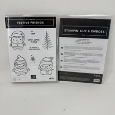 Stampin' Up Festive Friends Stamp set  Dies Bundle Christmas Elf Santa 166035