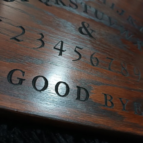 Ouija Victorian Spirit Board Hand Engraved Occult Candle Planchette Included - Picture 10 of 24