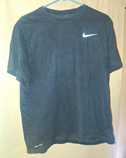 Nike Dri-FIT Men's L Black Short Sleeve Crew Neck Polyester Logo Tee