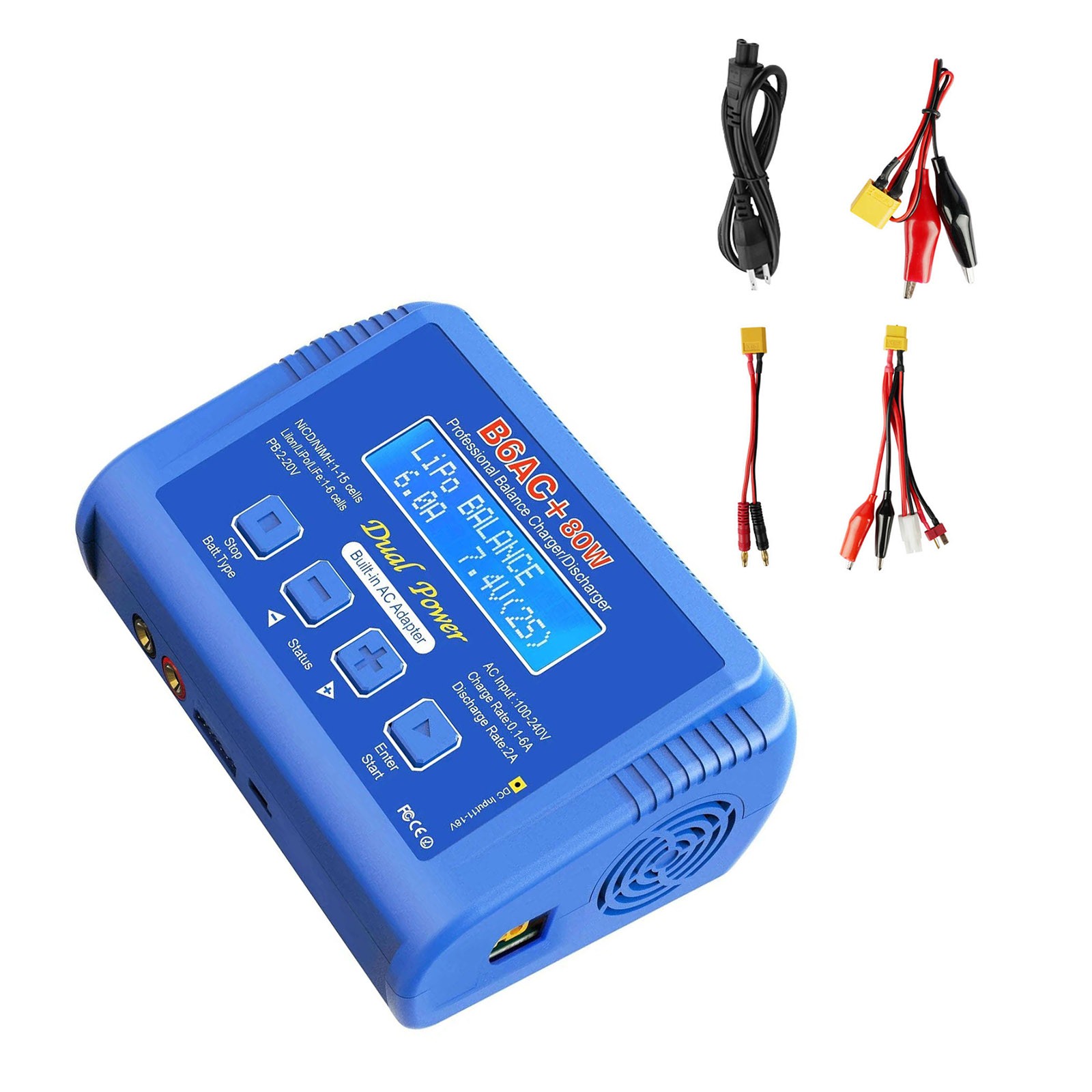 80W B6AC Balance Charger 6A Lipo Battery Charger Discharger Good Quality RC thumbnail 5