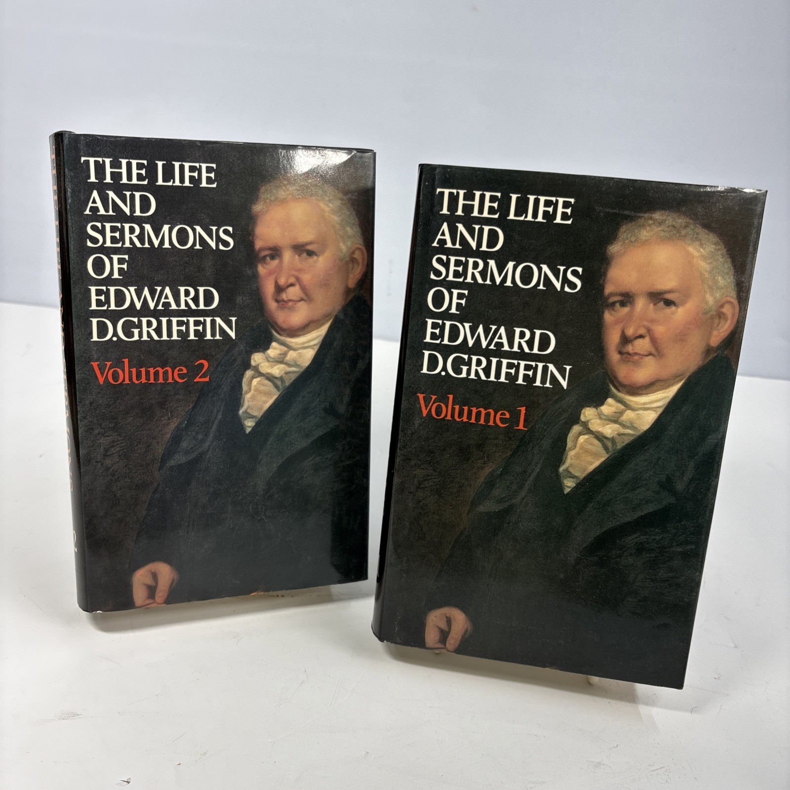 LIFE & SERMONS of Edward D. Griffin 1839 2 Volumes HB DJ BoT 1987 Christian Lit
