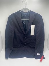 Calvin Klein Men's X Slim fit Suit Jacket Blazer 40 Reg Black Solid Stretch