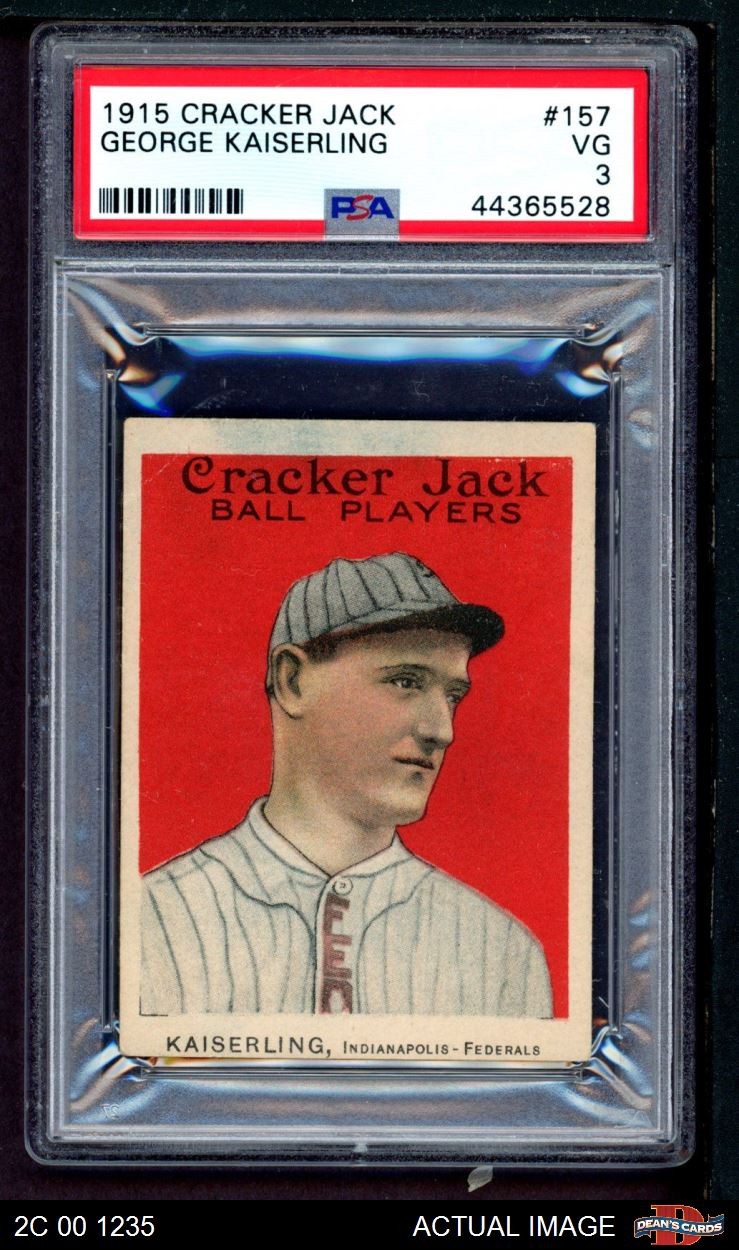 1915 Cracker Jack #157 George Kaiserling PSA 3 - VG