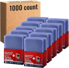 1000 Count Top Loaders for Cards 3X4 35PT Hard Plastic Card Holders, Premium