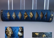 Tsuka Griff Shishi Menuki Traube Fuchi Schwert passend Tsuba