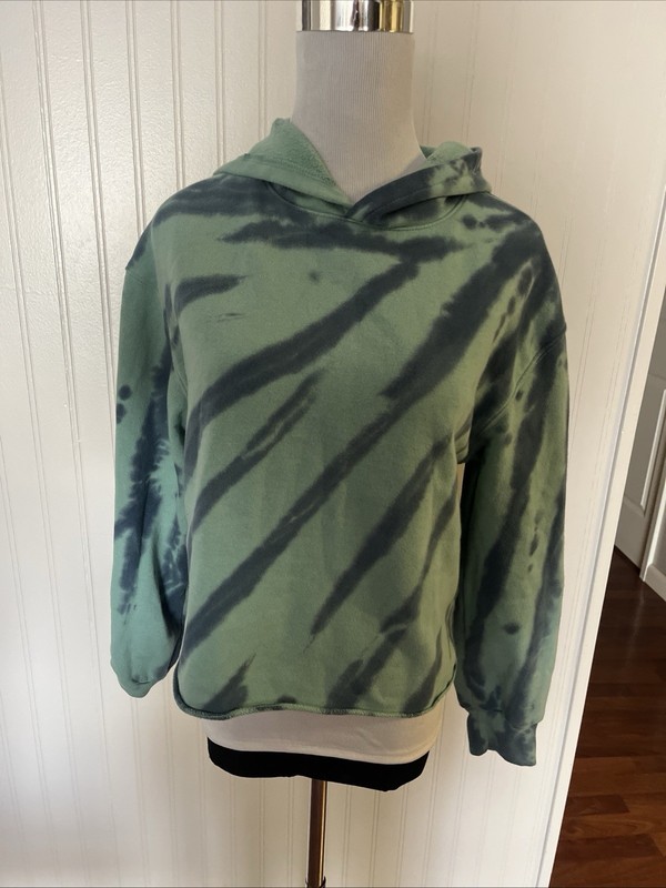 Art Class Girls Pullover Hoodie Size XL 14-16 Green- Raw Edge