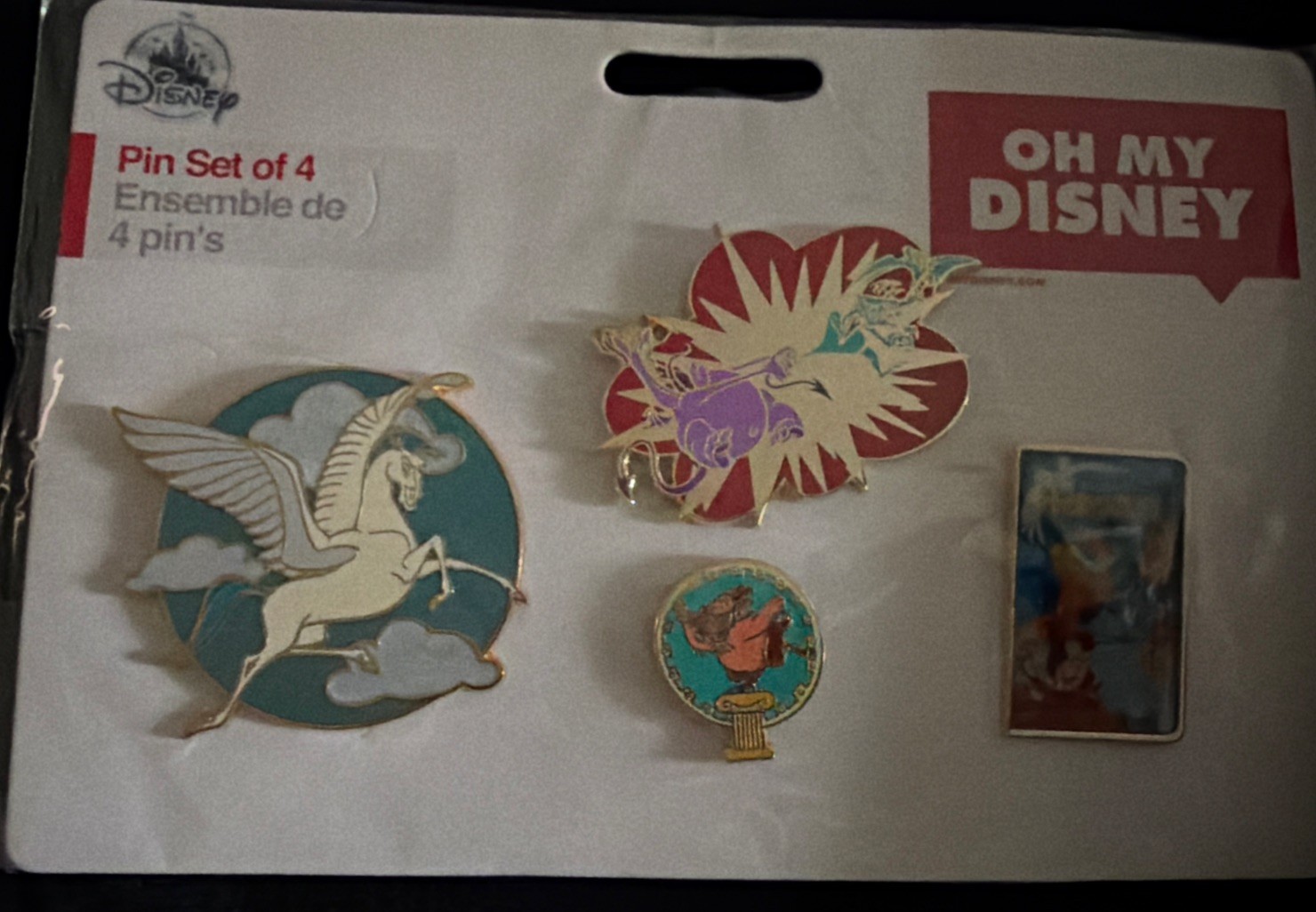 Oh My Disney! Juego de prendedores Hércules Pegasus Pain Panic Meg Hades