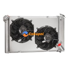 4 Row Aluminum Radiator Shroud Fan For Chevy Corvette 1969-1972 5.7 V8 At
