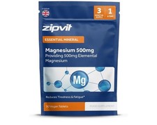 Zipvit Magnesium 500mg, 90 Vegan Tablets, High Strength Magnesium Supplement 0.33 per thousand milligrams