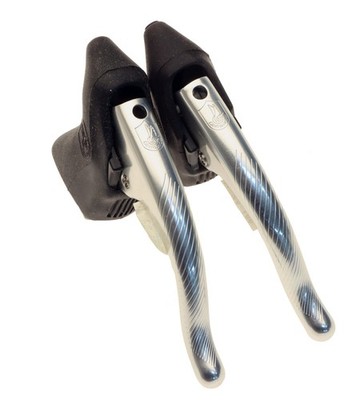 Campagnolo Athena Brake Levers Pair Black Hoods Aero 80's 90's NOS