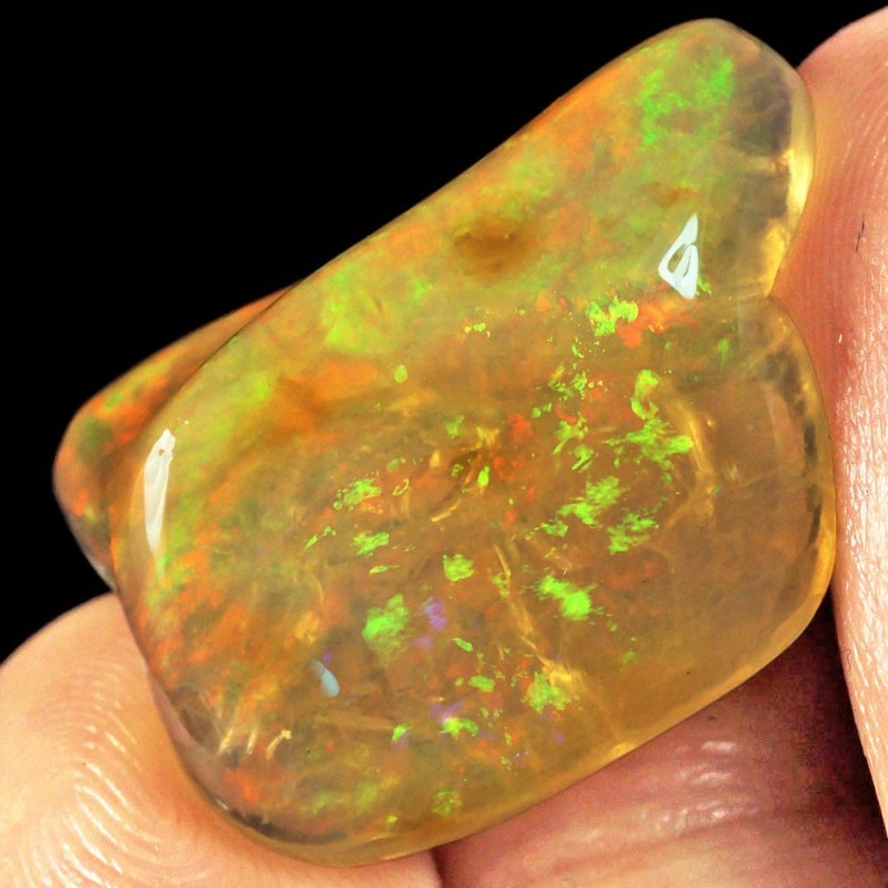 18Ct Orange Brown Opal Nugget Carved Facet Rough Specimen UYWPT1428