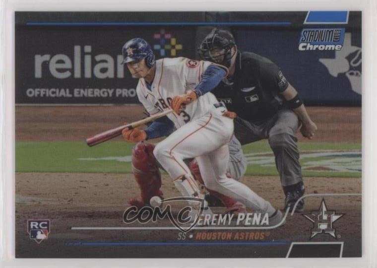 2022 Topps Stadium Club Chrome Updates Blue Refractor /199 Jeremy Pena #329 2oz