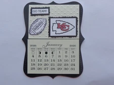 KANSAS CITY CHIEFS LOVE FOOTBALL 2026 MINI MAGNETIC CALENDAR MONTHLY PAGES
