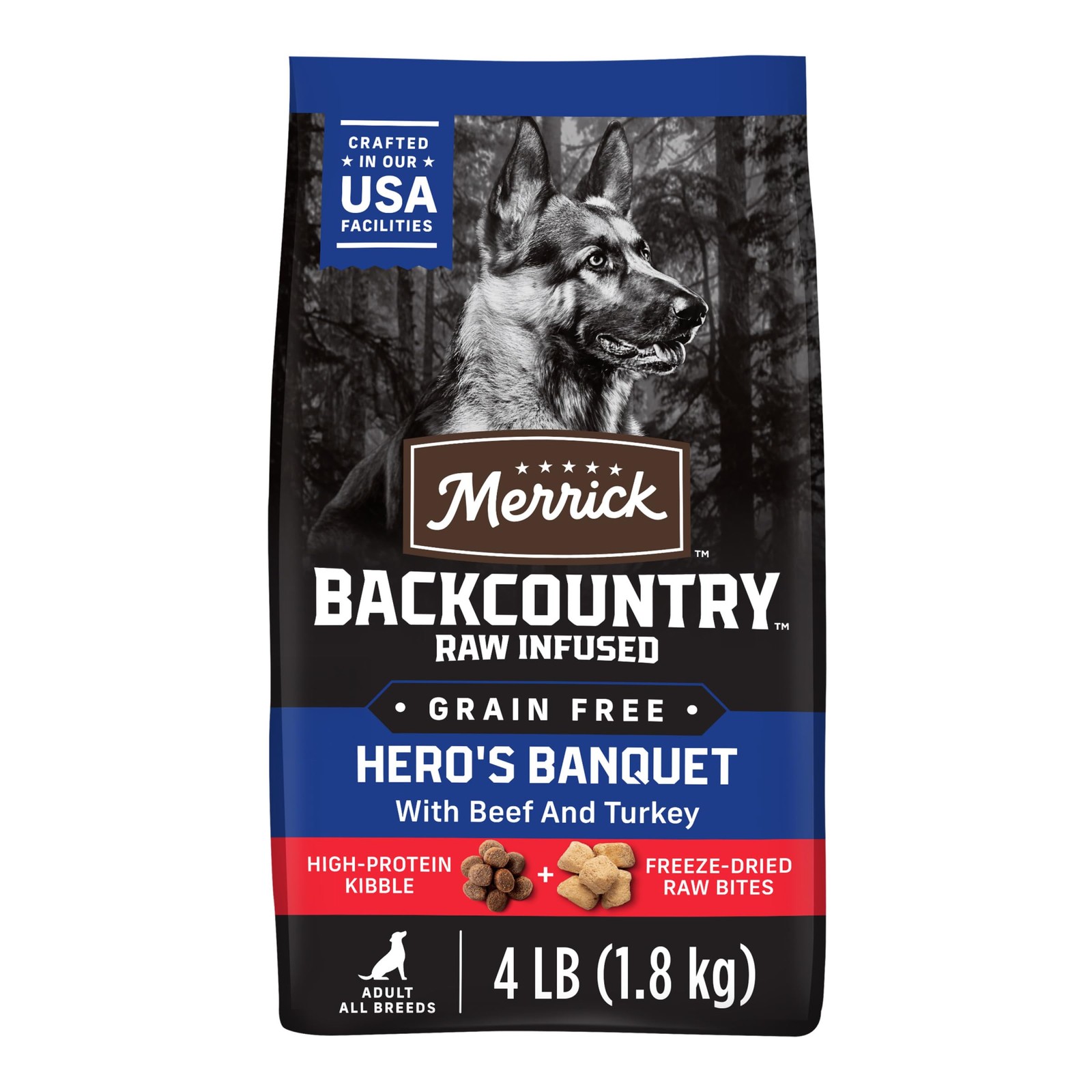 W/ Freeze-dried Raw Kibble 4lb