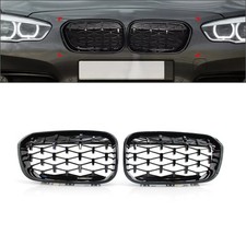 Black Front Bumper Kidney Grill Diamond Grille For Bmw 1 Series F20 F21 Black Front Bumper Kidney Grill Diamond Grille For Bmw 1 Series F20 F21