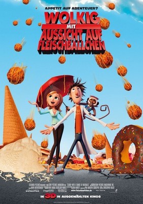 Wolkig mit Aussicht auf Fleischbällchen 2009 2 Filmposter Kunstdruck Klassiker Nostalgi