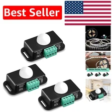 Wireless PIR Motion Sensors for Outdoor Lighting - 3 Pack Adjustable Range