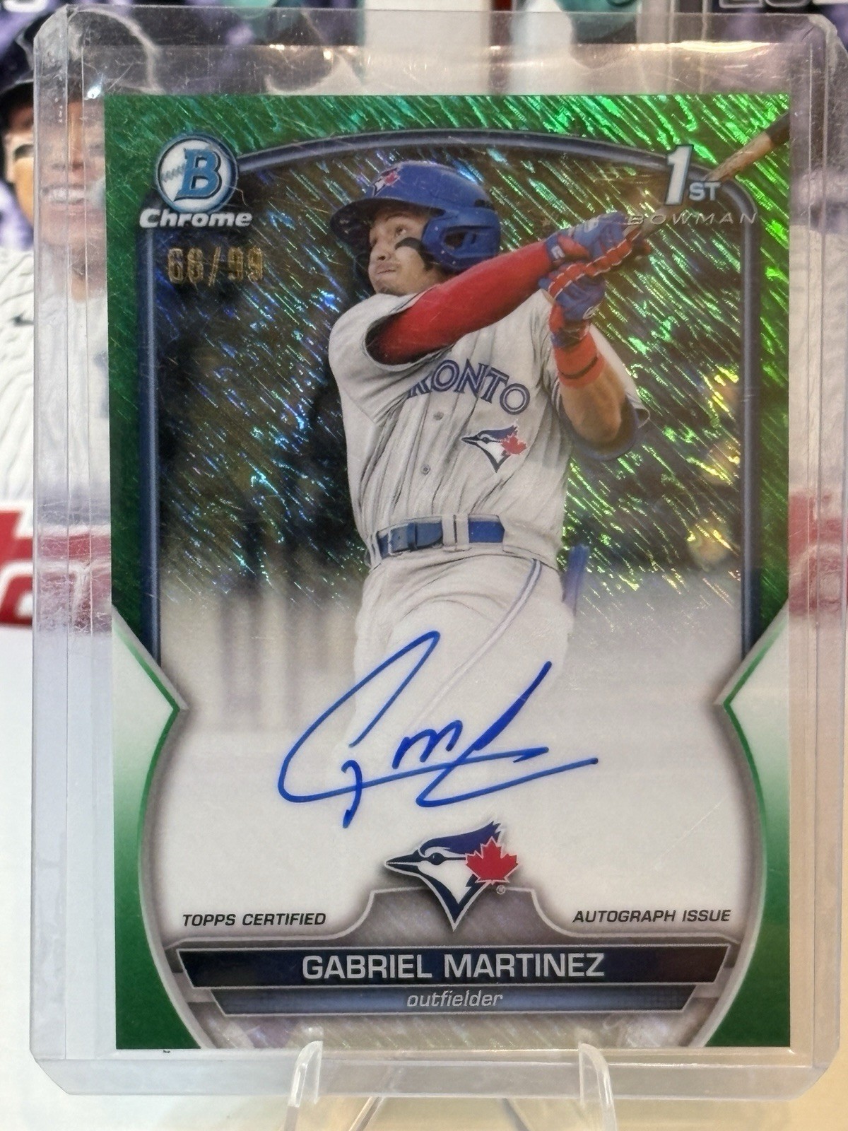2023 Bowman Gabriel Martinez Chrome Auto Green Shimmer Refractor 1st #/99