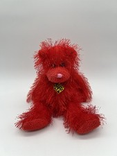 Ty Sizzles The Red Bear The Punkies Collection Beanie Plush 2002 Stuffed Animal