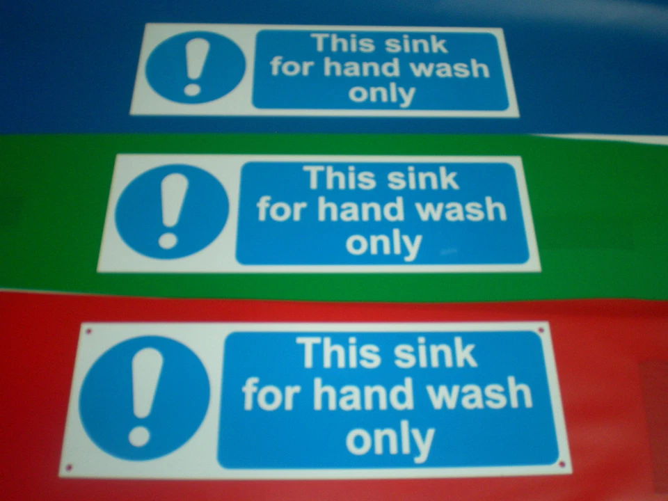 This Sink For Hand Wash Only 300mm x 100mm Food Hygiene Sign Catering Restaurant