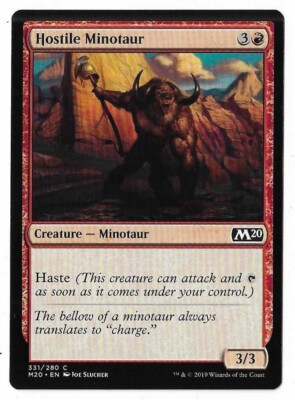 MTG Hostile Minotaur Core Set 2020 (M20) Common Magic Card #331/280 Unplayed