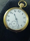 Antique SWISS MADE lrg size Gold Filled Pocket Watch
